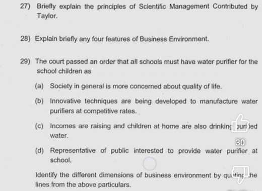 27) Briefly explain the principles of Scientific Management Con... | Filo