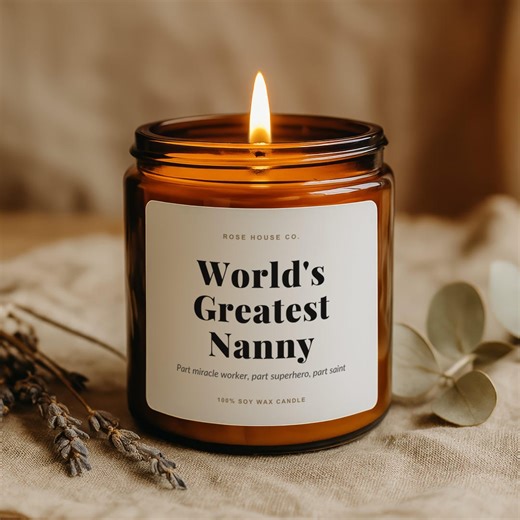 World's Greatest Nanny Candle, Nanny Thank You Gift, Nanny Appreciation Soy Candle, Caregiver Birthday Present - Etsy