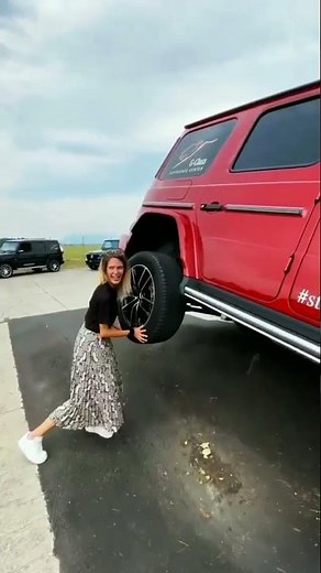 Girl Lifting Car 😱 #viral