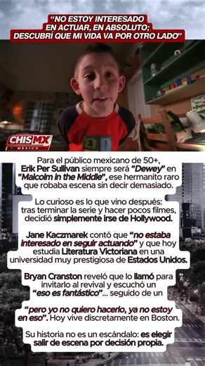 El misterio de Dewey: por qué Erik Per Sullivan dejó Hollywood 📺👦🎓