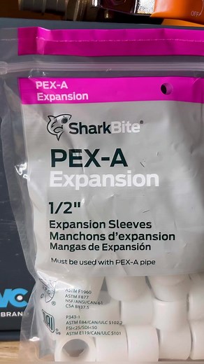 Sharkbite’s PEX-A expansion🦈 #AD The PEX-A joining method eliminates the risk of flow restriction, since the fitting is the same diameter as the pipe. Did you know SharkBite Plumbing Solutions offers PEX-A pipe and fittings? Here’s another closer look at the installation process. Let me know what you think in the comments RWC Global #sharkbitesponsored #sharkbitepartner #plumbing #plumber #diy #fyp #reels #homerepair #plumbingrepair #foryou #plomero #handyman | The Plumberlorian