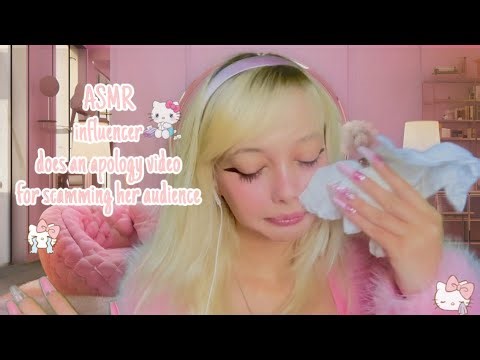 ASMR influencer does an apology video for scamming her audience😢💵 (fast and aggressive)