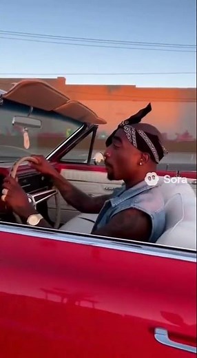 Ride with a Legend: Tupac Shakur's Unseen Cadillac Journey in LA #sora2 #tupac