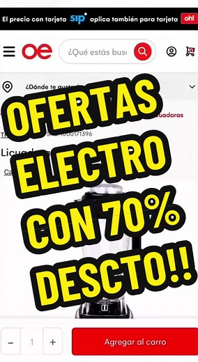 Ofertas en electrodomésticos hasta 70% descuento