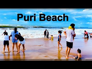 Puri Sea Beach 🏖 | People are enjoying Bath | Puri Beach Odisha India| Video 4k Ultra HD