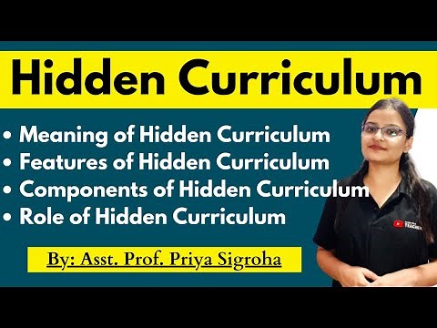 Hidden Curriculum - Meaning, Characteristics, Features, Components & Role | Lecture - Priya Sigroha