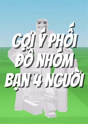 Gợi ý phối đồ cho nhóm bốn người #roblox #robloxvn #robloxvng #foxbietnoi #heroteam