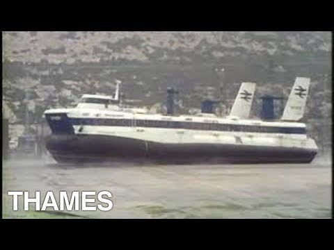 Hovercraft departing Dover | Seaspeed | Seeing and Doing | 1977
