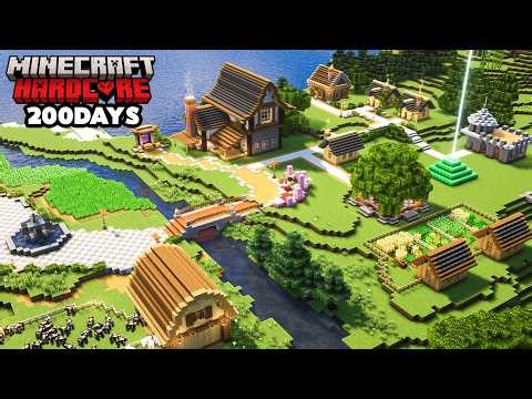 I Survived 200 Days Building a FOREVER BASE in Hardcore Minecraft 