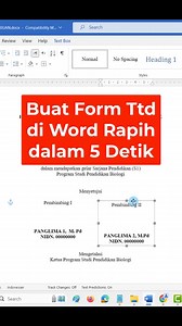 67K views · 1.1K reactions | Merapikan Form Ttd Cukup Dalam 5 Detik di Ms Word #msword #word #microsoftword #tutorialmsword #belajarmsword #belajarkomputer #tutorialkomputer #tipsmsword #trikmsword #infonetworking #seputarkomputer #panglimatutorial #excel #viral #viralreels #facebook @penggemar berat Semua Orang | Panglima Tutorial | Facebook
