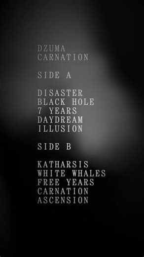 🔴 Carnation tracklist #dzuma #freedom #debut #album #carnation