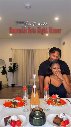 Ron Ave. | How to make a Romantic date night dinner at home.❤️ Creamy Ribeye Steak & Shrimp Pasta 🍝 #valentinesday #datenight #romanticdinner... | Instagram