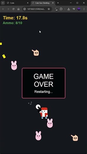 Cute Gun Shotting #desarrolloweb #programación #javascript #htmlcss #game #animation #cute