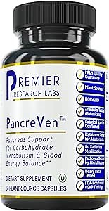 Premier Research Labs PancreVen - Pancreas Support, Pancreas Supplement, Cinnamon Supplements with Organic Ceylon Cinnamon & Prickly Pear to Aid Pancreas Health - 120 Vegetarian Capsules