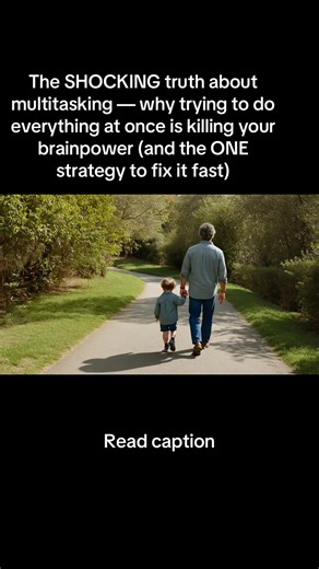 1. Multitasking feels like a superpower, but neuroscience reveals it’s actually damaging your brain’s ability to focus and process information effectively. Studies show constant multitasking reduces IQ by up to 15 points temporarily. 2. When you switch between tasks, your brain expends extra energy resetting itself, causing mental fatigue and mistakes. This “attention residue” leaves you less productive and more stressed. 3. The good news? There’s one simple but powerful strategy: single-tasking
