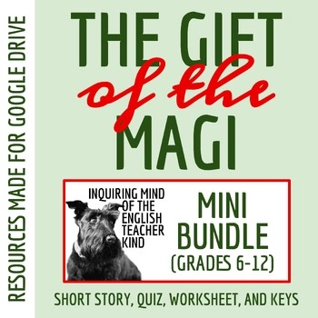 "The Gift of the Magi" Quiz, Analysis Worksheet, and Vocabulary Games (Google)