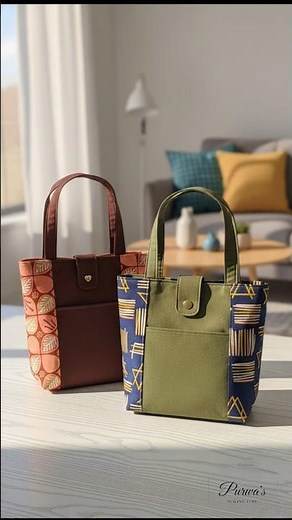 Easy DIY Tote Bag, Handbag Tutorial – Canvas Tote Bag from Start to Finish (No Pattern Needed)