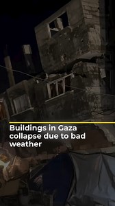 Videos from Gaza show the moment buildings collapsed due to bad weather, where much of the infrastructure has already been destroyed by Israeli attacks. | Al Jazeera English