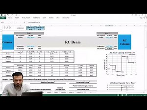 Nonlinear RC Beam Modeling Parameters and Acceptance Criteria with Excel (according to ASCE 41-17)