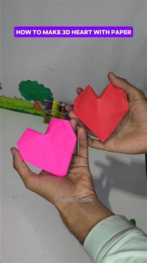 How To Make 3D Heart With Paper ❤ #crafts #diy
