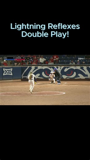 Lightning Reflexes Double Play! #softball #defense #pitcher #purefastpitch #reflex