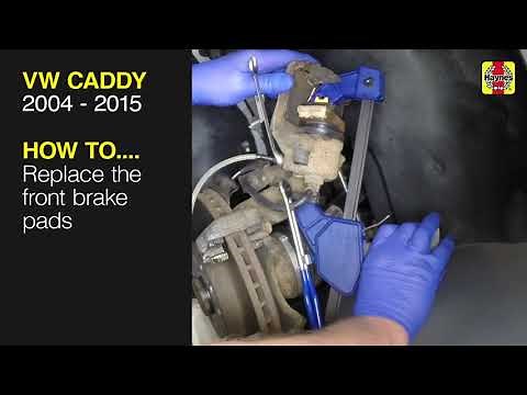 How to Replace the front brake pads on the Volkswagen Caddy 2004 to 2015