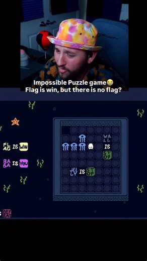 AndySlaps Gaming on Instagram: "This was Tricky! Had to get to flag but there was no flag lol. Baba is you is such a unique logic video game #gaming #babaisyou #puzzlegame #indiegame #andyslaps"