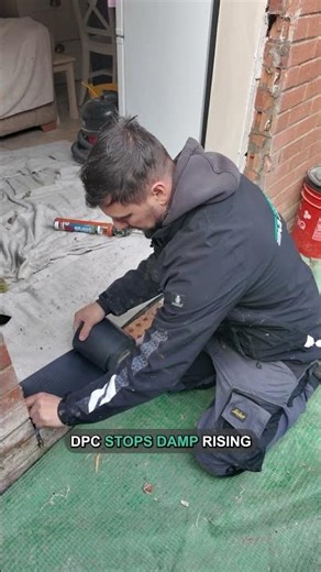 How to apply DPC before fitting a door cill