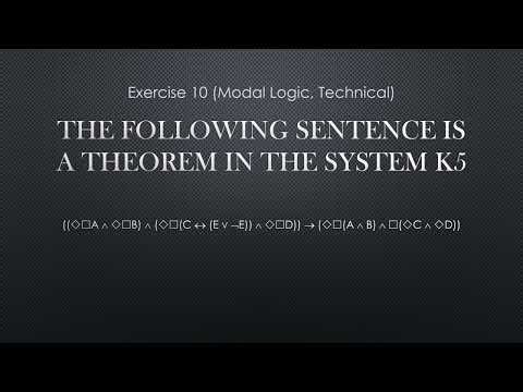 Exercise 10 Modal Logic Technical
