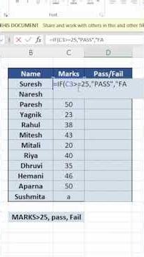 IF Function in Excel #dataanalyst #datacareers #excel #iffunction #dataanalytics