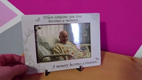 Memorial Photo Frame - When Someone You Love Becomes a Memory Bereavement Wooden Tabletop Picture Frame with Stand - Memorial Gift for Loss of Loved One - Sympathy Gifts Home Office Decor -A51