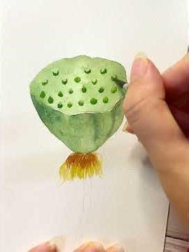 Watercolor Lotus Canopy Tutorial，do you like it? #art #beginnerarttips #watercolor #painting