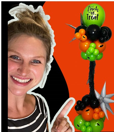 Assemble a Halloween Trick or Treat Balloon Column