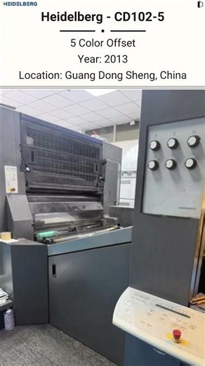 🚀 Heidelberg CD 102-5 Sheet-Fed Offset Press for Sale ‪@Machinedalal‬
