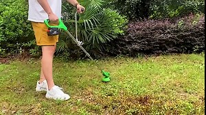String Trimmer Handle Grip Trimmer Handle Ergonomic Trimmer Grip Weed Eater Handle Extension with Bracket Clamp Weeder Handle Lawn Trimmer Handle Grip (Silver)