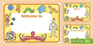 Story Book Themed Editable Class Welcome Door Signs