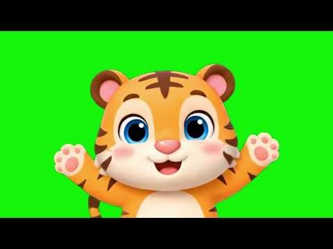 Cartoon Cat Animation - Cartoon Cat Gif - Green Screen