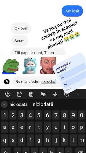 va rog abonați nu mai credeti in scameri ca nu va dau robuxi va fură contul 😭😭