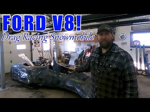 Ford V8 Powered Dual Track Drag Racing Snowmobile - Will It Run after 20+ Years?