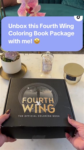 Unbox this Fourth Wing Coloring Book Package with me! Who out there is a Fourth Wing fan? You have to check out the new official Fourth Wing Coloring Book! If you haven’t heard of it, gosh, Fourth Wing and the Empyrean book series in general changed my brain chemistry, and helped get me back into reading again. I’m an English major who really had stopped reading due to the craziness of life. But now, here I am, coloring romantasy coloring books, buying merch, and with a mile long TBR. 🤣 There’s
