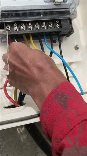 Four Phase Meter Wiring Connection🪛#FourPhaseMeter #MeterConnection #EnergyMeterWiring