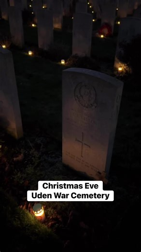 The Battlefield Explorer on Instagram: "Merry Christmas everybody! On Christmas Eve thousands of Dutch people gather all over the Netherlands ar the local war cemeteries and light candles on the graves of the fallen. A tradition that started decades ago at the Canadian War Cemetery at Holten and has since spread all over the country. I’m proud to have participated with my family at the CWGC cemetery in Uden where the fierce wind made it a big challenge to light the candles."