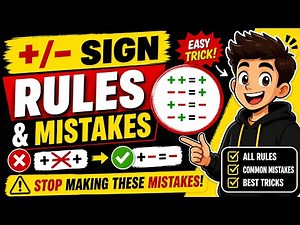 Plus Minus Sign Rules (Same Sign vs Different Sign)