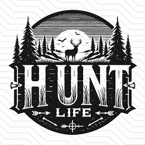 Deer Hunting SVG: Hunt Life Silhouette Vector (PNG, SVG) - Etsy