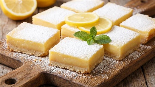 Creamy Lemon Squares Recipe | Buttery Shortbread (printable PDF) - Etsy