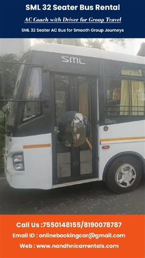 32 SEATER SML BUS RENTAL CHENNAI CALL US +91 9894754444 +91 7550148155 #busrental
