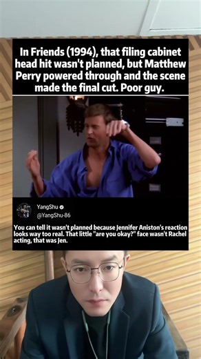 In Friends (1994), Matthew’s Perry’s Accidental Head Hit Made the Final Cut