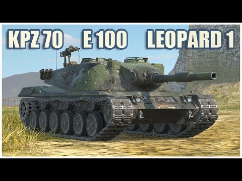 Leopard 1, Kpz 70 & E 100 • WoT Blitz Gameplay
