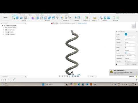 I am designing a coil in Fusion 360