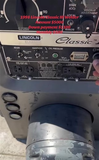 *For Sale: 1998 Lincoln Classic III Welder* - 3,790 original hours - Brand new water pump - Recently installed radiator - Armature has been stoned - Strong Continental TM27 engine - Runs and welds exactly as it should – ready for work *Price:* $5,000 OBO 📍 *Location:* Los Angeles 🚚 Delivery available for a fee 📲 *Text:* (805) 468-4546 #lincolnwelder #weldingmachine #classic300 #weldlife #pipelinewelding